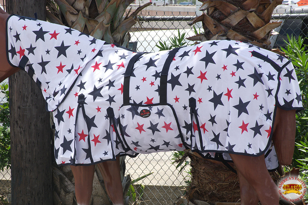 66-84 Inches Hilason Horse Fly Sheet Uv Protect Mesh Bug Mosquito Summer Spring