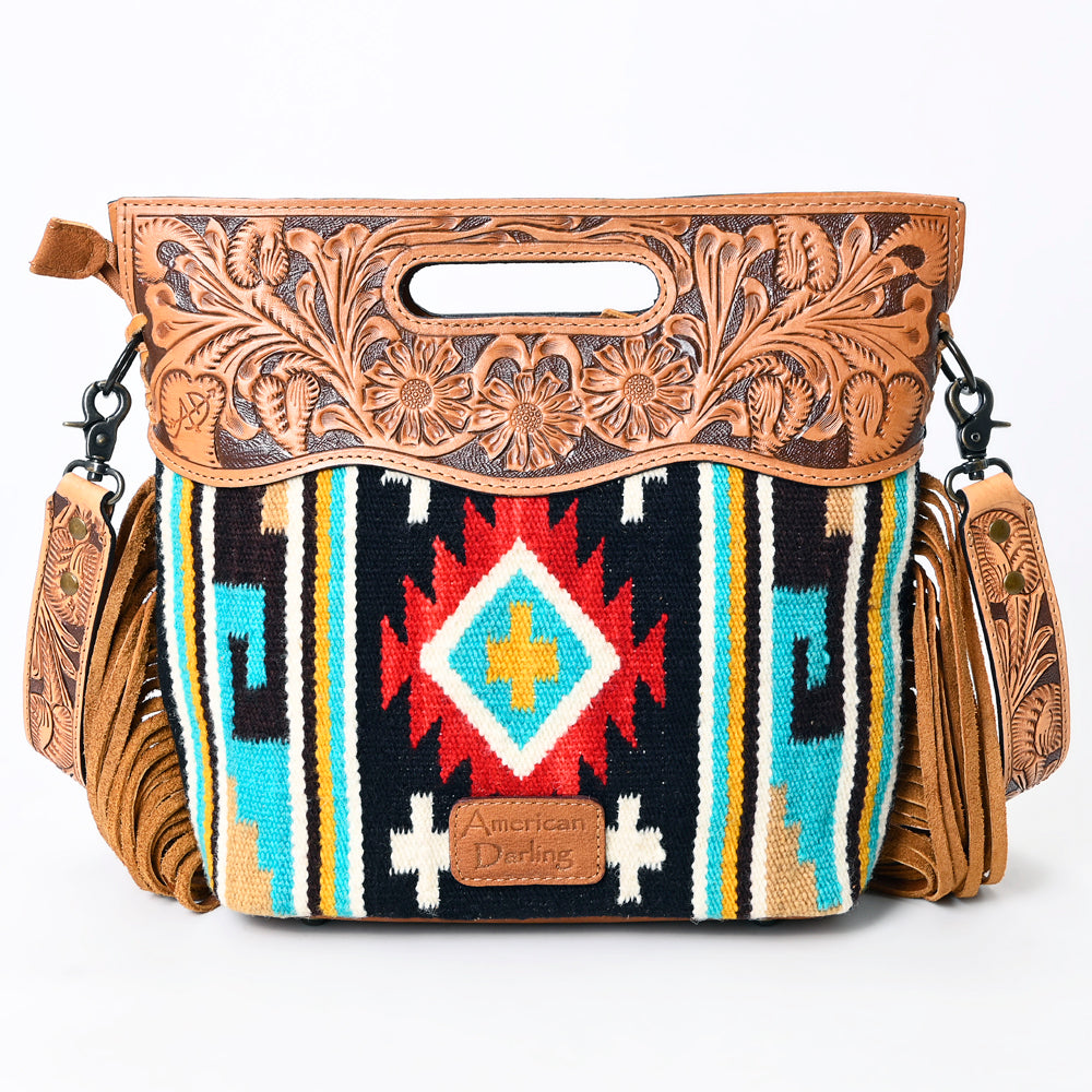 American Darling Clutch Hand Tooled Hair on Genuine Leather Western Women Bag Handbag Purse | Purses for Cute