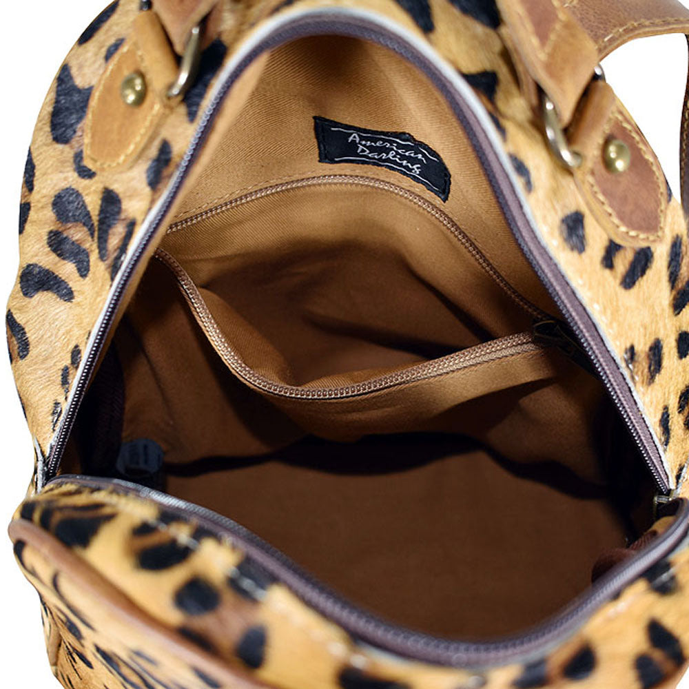 American Darling Hand Tooled Hair On Genuine Leather Women Bag Western Handbag Purse