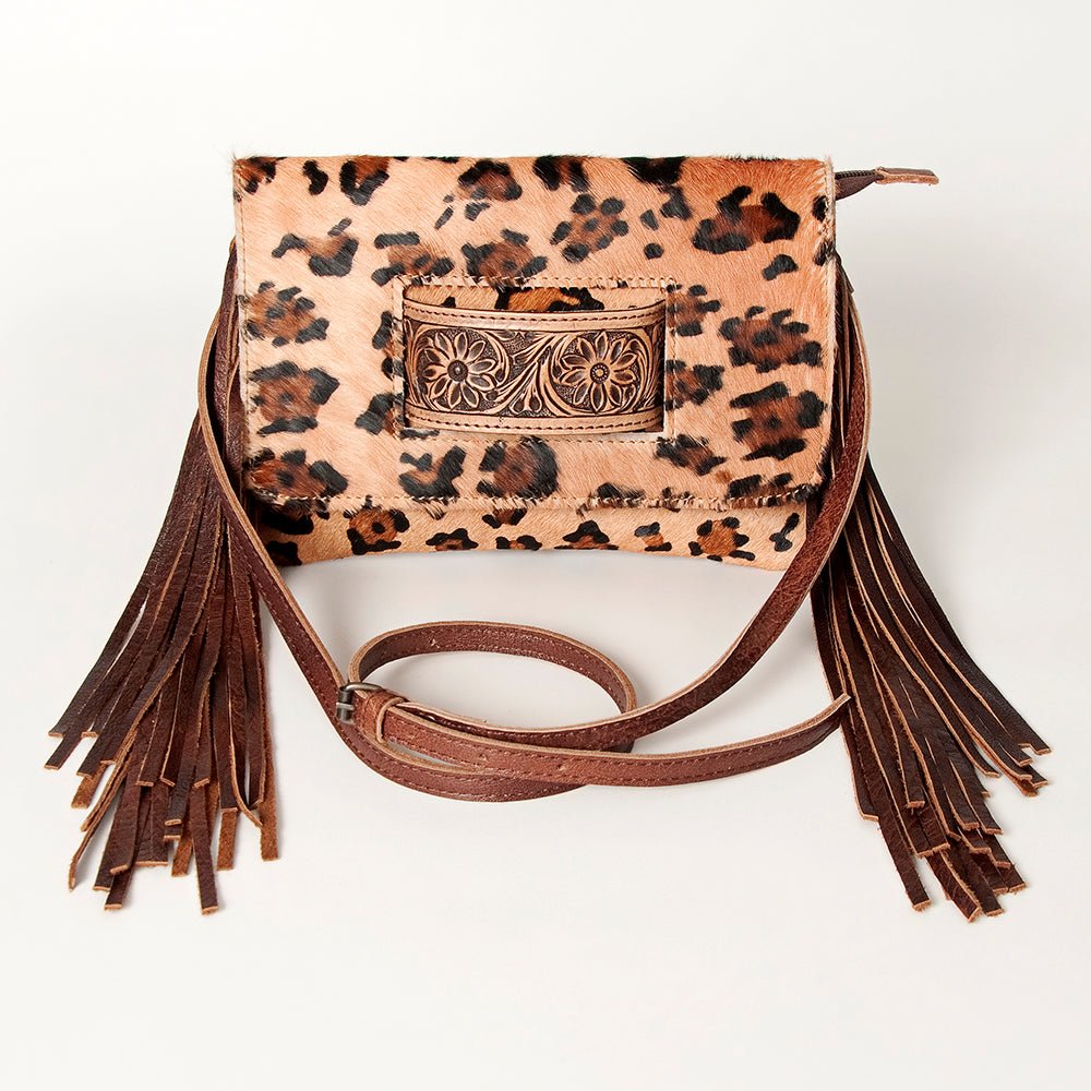 American Darling Hand Tooled Hair-On Genuine Leather Women Bag Western Handbag Purse