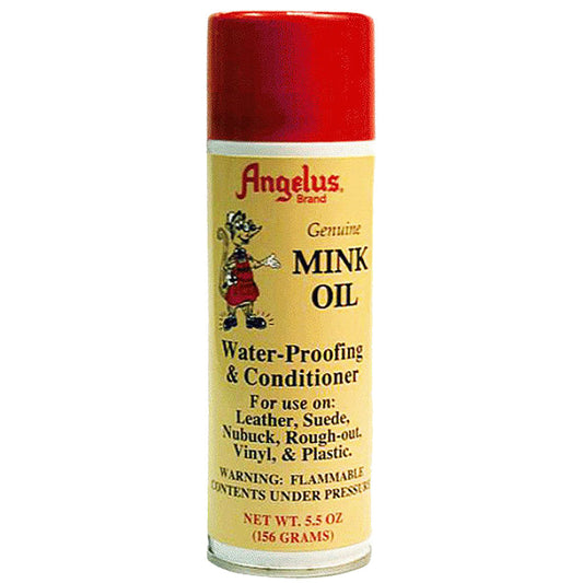 5.5 Oz Angelus Mink Oil Aerosol Suede Leather Water-Proofing Conditioner