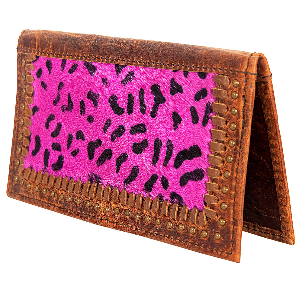 American Darling ADBG390PKCHE Wallet Hair-On Genuine Leather Women Bag Western Handbag Purse