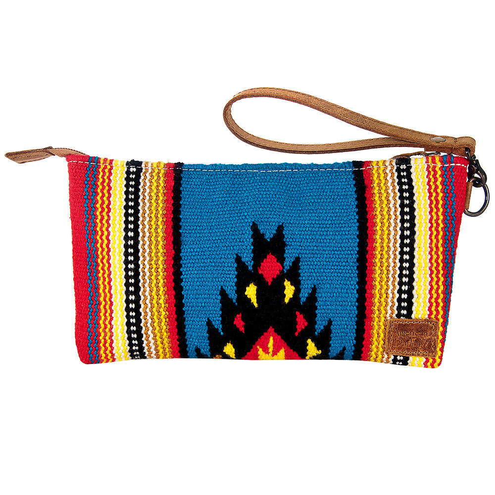 American Darling ADBG344DAR7 Wristlet Saddle Blanket Genuine Leather Women Bag Western Handbag Purse