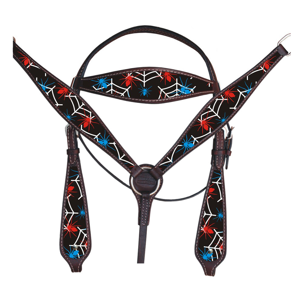 Western Horse Headstall Breast Collar Set American Leather Hilason