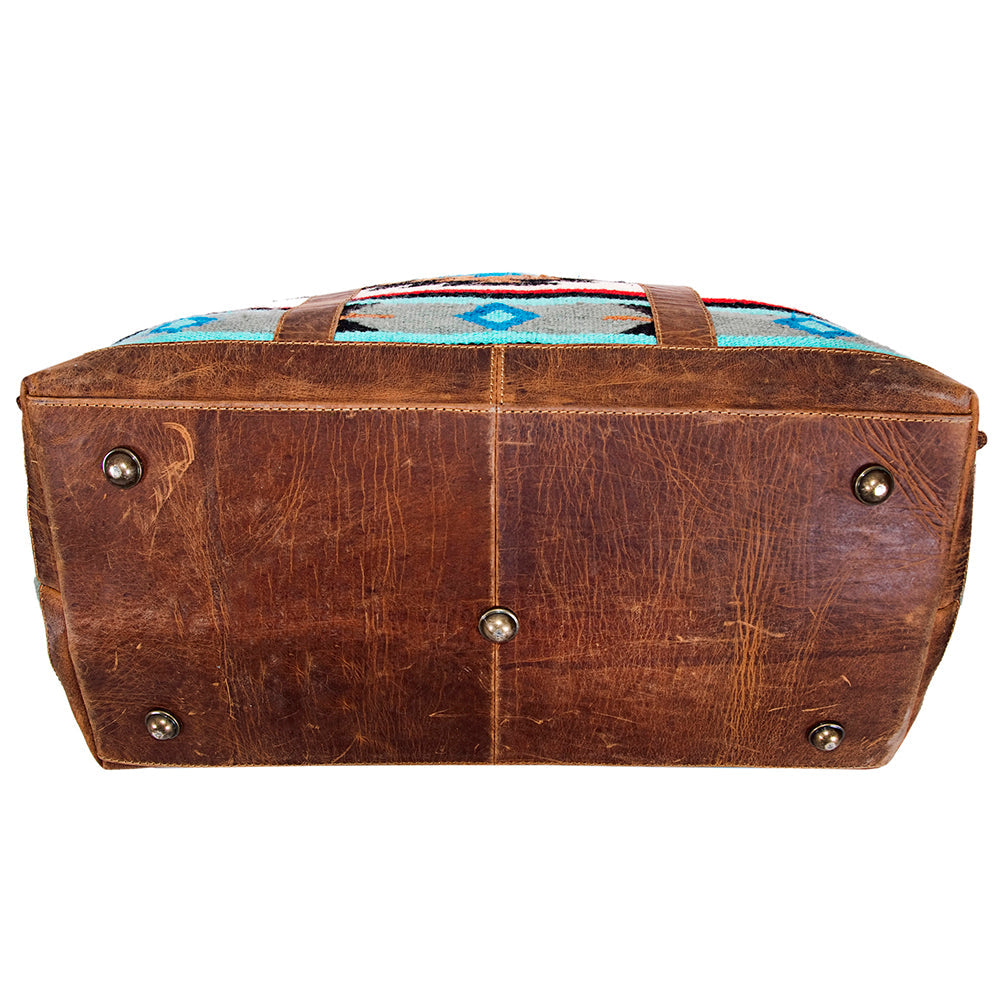 American Darling Duffel Saddle Blanket Genuine Leather Women Bag Western Handbag Purse