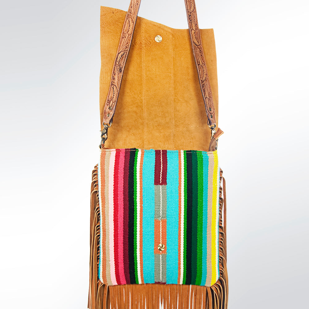American Darling ADBGZ129F13 Large Crossbody Hand Tooled Saddle Blanket Genuine Leather Women Bag Western Handbag Purse
