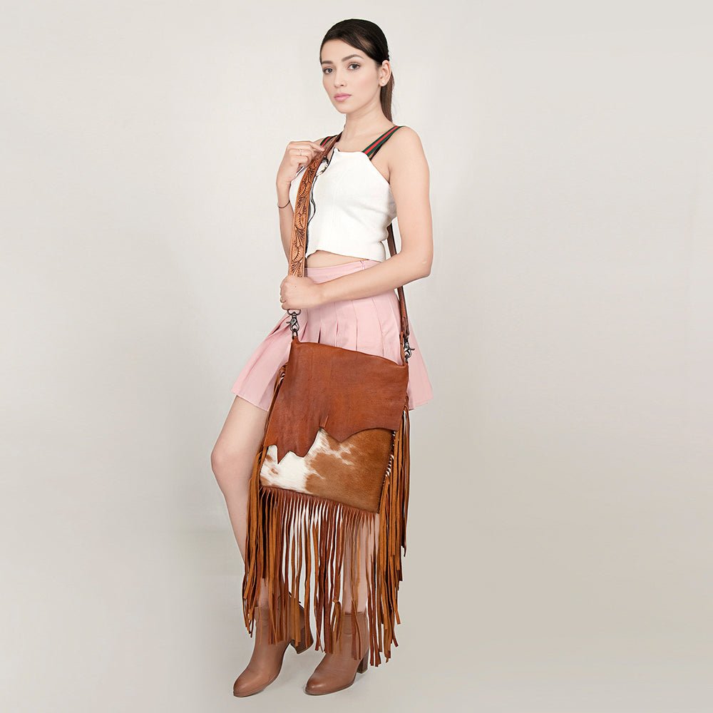 American Darling Cross Body Hair On Genuine Leather women bag western handbag purse