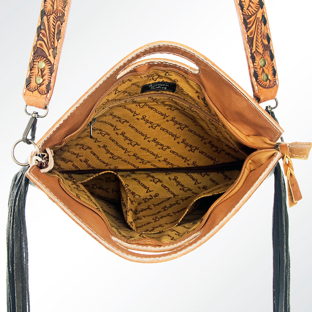 American Darling Clutch Hand Tooled Saddle Blanket Fabric Genuine Leather Western Women Bag Handbag Purse | Purses for Cute