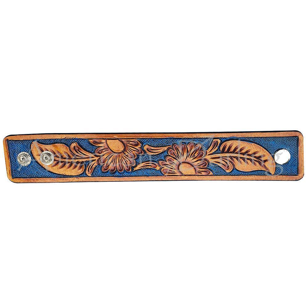 American Darling ADBRF120 Hand tooled carved Genuine Leather Bracelet women