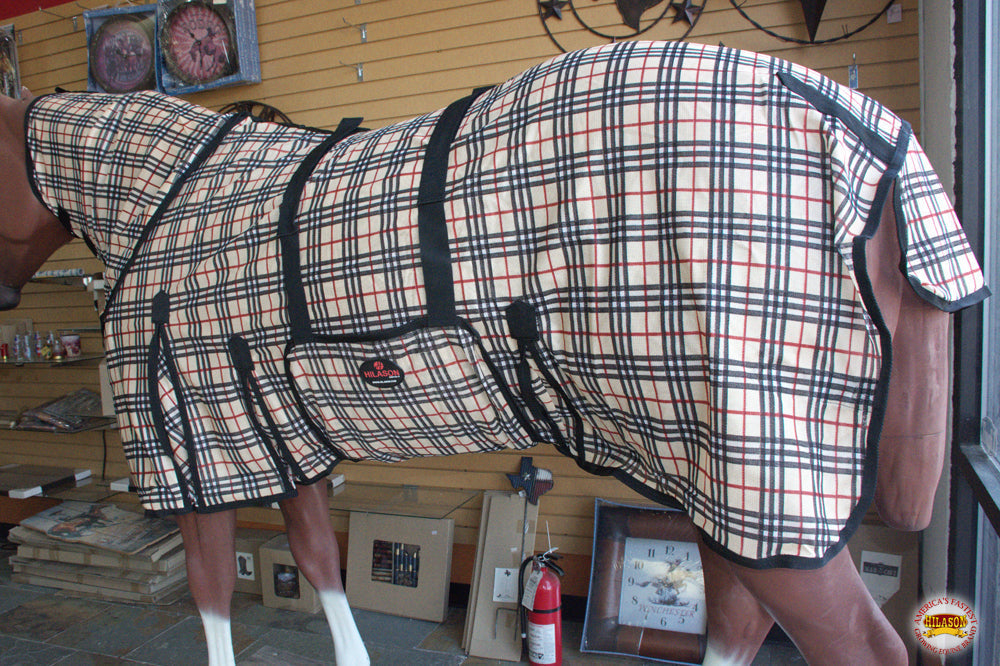 Horse Fly Sheet Uv Protect Mesh Bug Mosquito Summer Plaid
