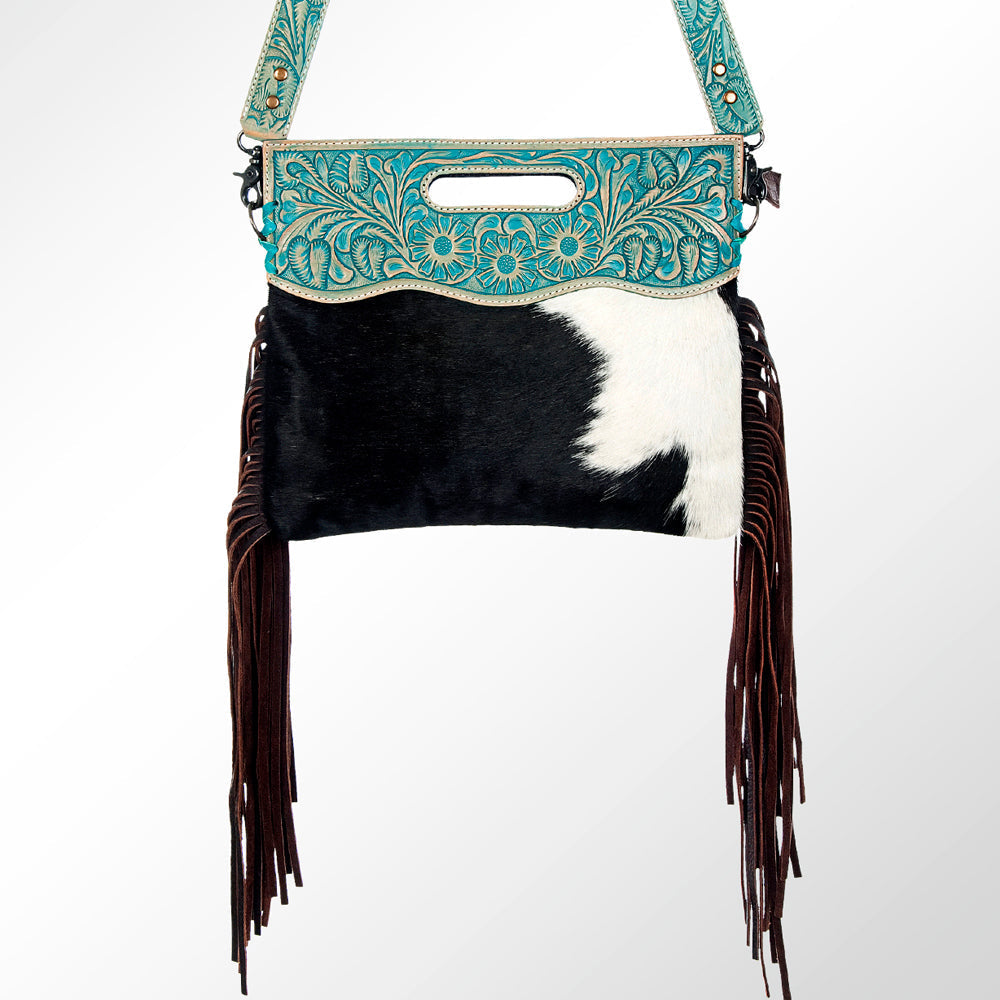 American Darling Clutch Hand Tooled Hair on Genuine Leather Western Women Bag Handbag Purse | Purses for Cute