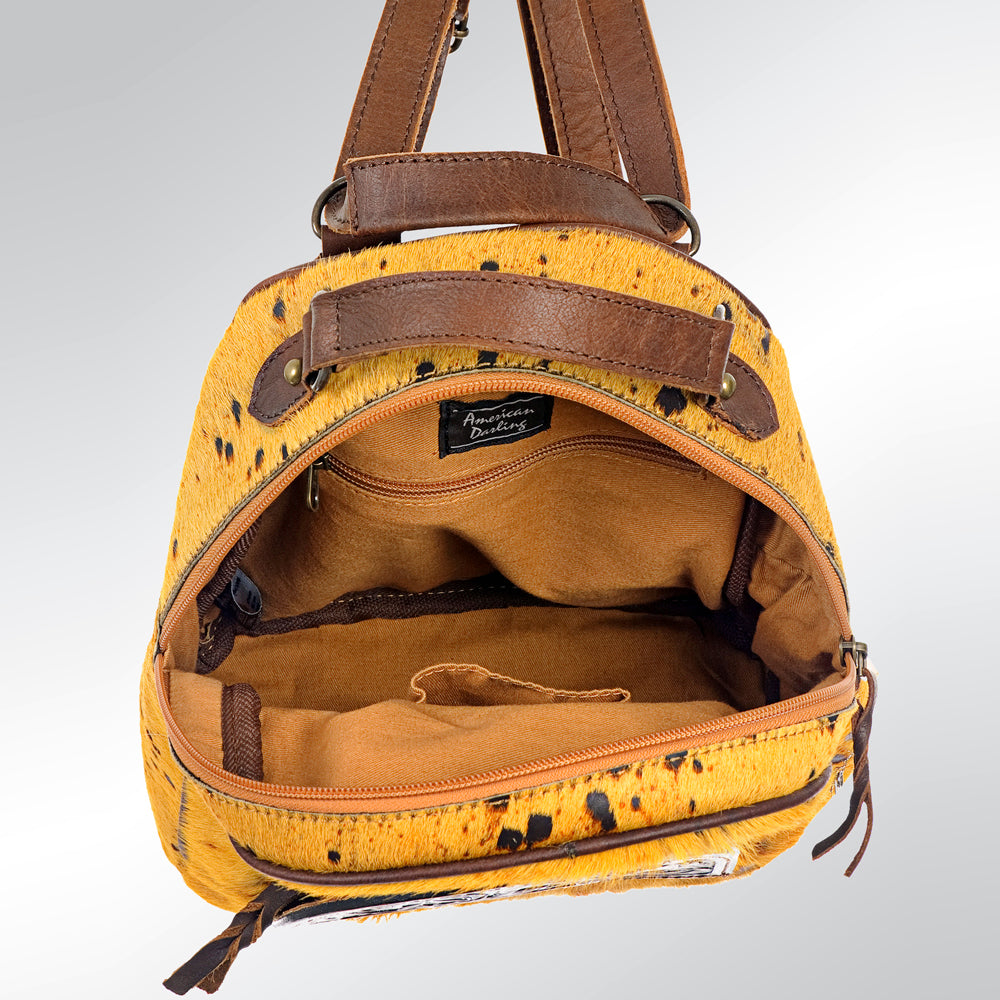 American Darling Hand Tooled Hair On Genuine Leather Women Bag Western Handbag Purse