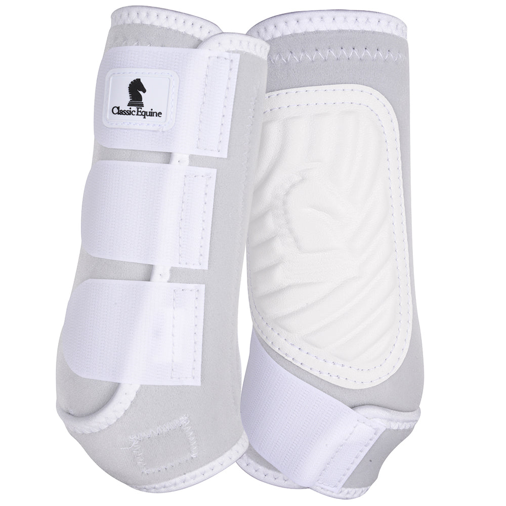 Classic Equine Classicfit Neoprene Horse Hind Leg Boots Pair White