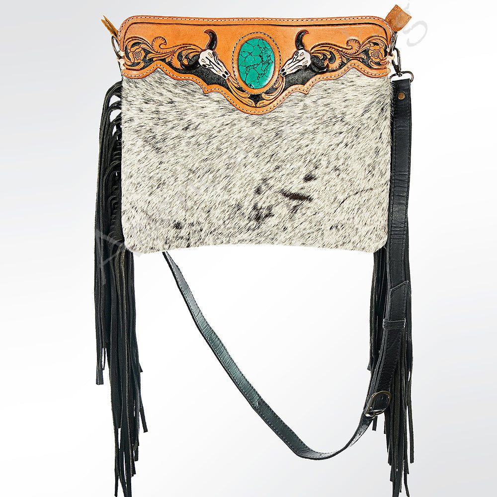 American Darling Clutch Hand Tooled Saddle Blanket Fabric Genuine Leather Western Women Bag Handbag Purse | Purses for Cute