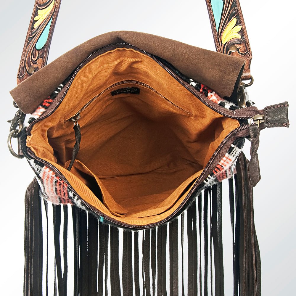 American Darling Messenger Saddle Blanket Genuine Leather Women Bag Western Handbag Purse