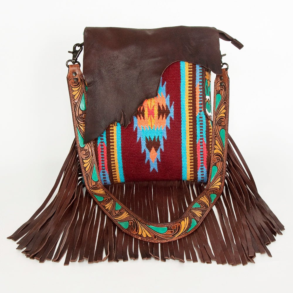 American Darling Messenger Saddle Blanket Genuine Leather Women Bag Western Handbag Purse