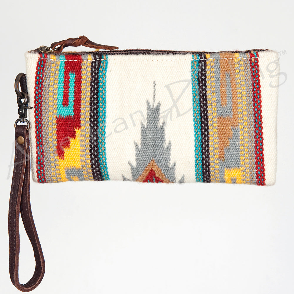 American Darling ADBG344D Wristlet Saddle Blanket Genuine Leather Women Bag Western Handbag Purse