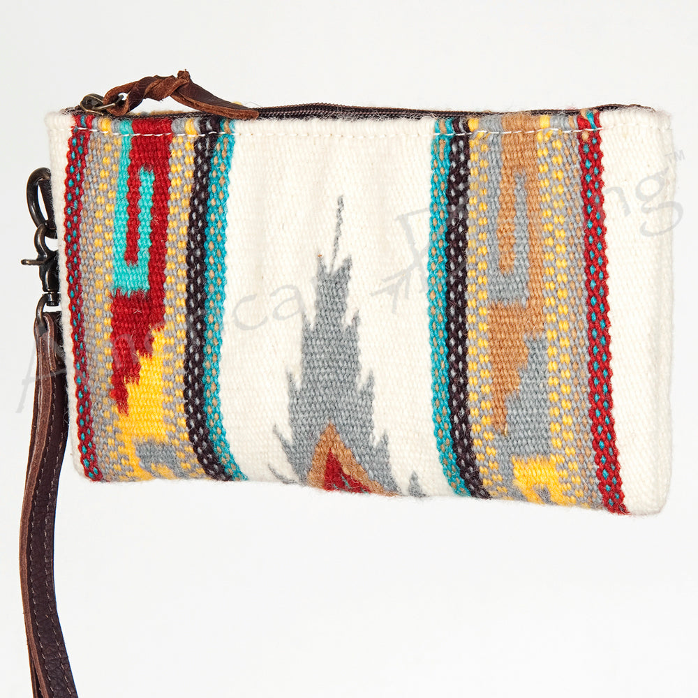 American Darling ADBG344D Wristlet Saddle Blanket Genuine Leather Women Bag Western Handbag Purse