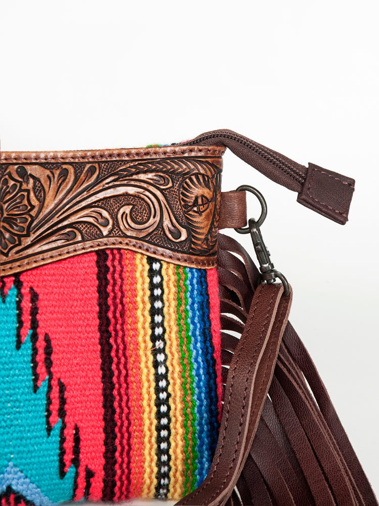 American Darling Cross Body Hand Tooled Saddle Blanket Genuine Leather Women Bag Western Handbag Purse