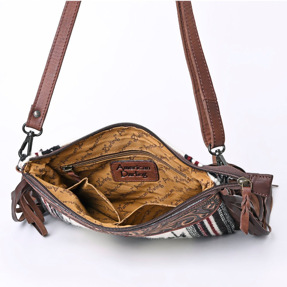 American Darling Cross Body Hand Tooled Saddle Blanket Genuine Leather Women Bag Western Handbag Purse