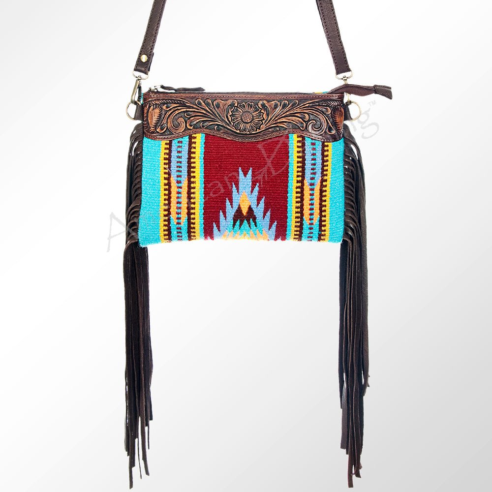 American Darling Cross Body Hand Tooled Saddle Blanket Genuine Leather Women Bag Western Handbag Purse