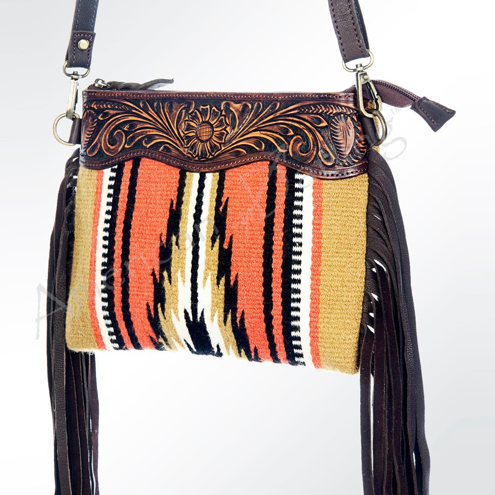 American Darling Cross Body Hand Tooled Saddle Blanket Genuine Leather Women Bag Western Handbag Purse