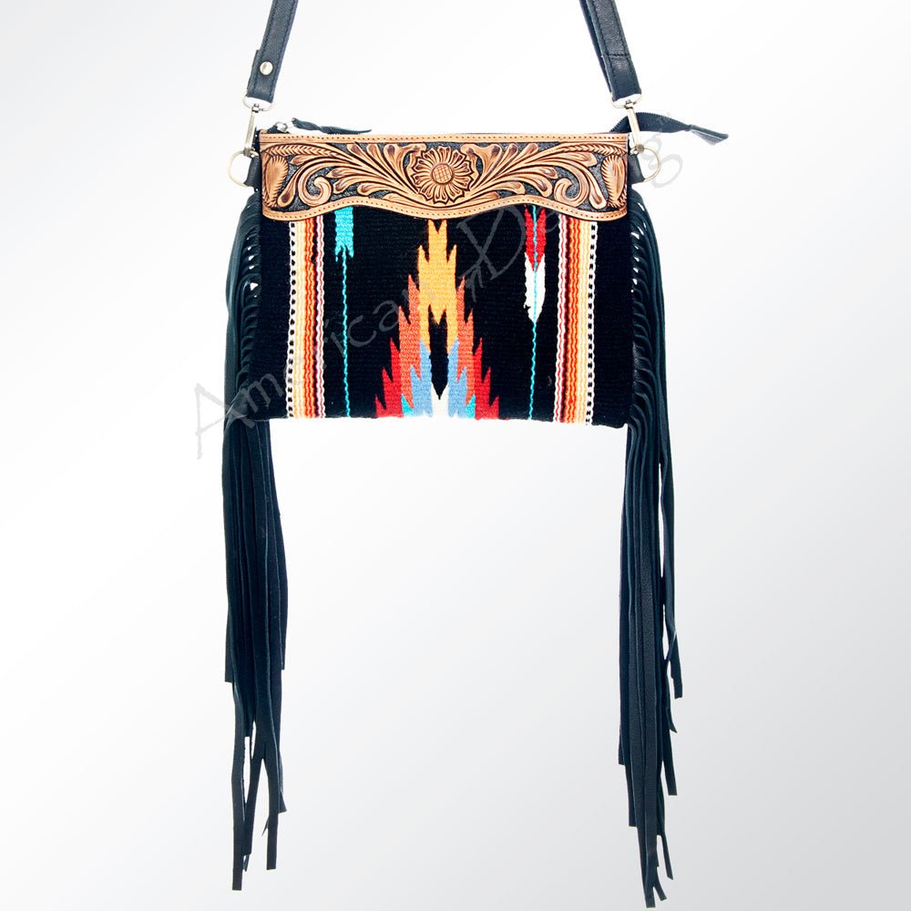 American Darling Cross Body Hand Tooled Saddle Blanket Genuine Leather Women Bag Western Handbag Purse