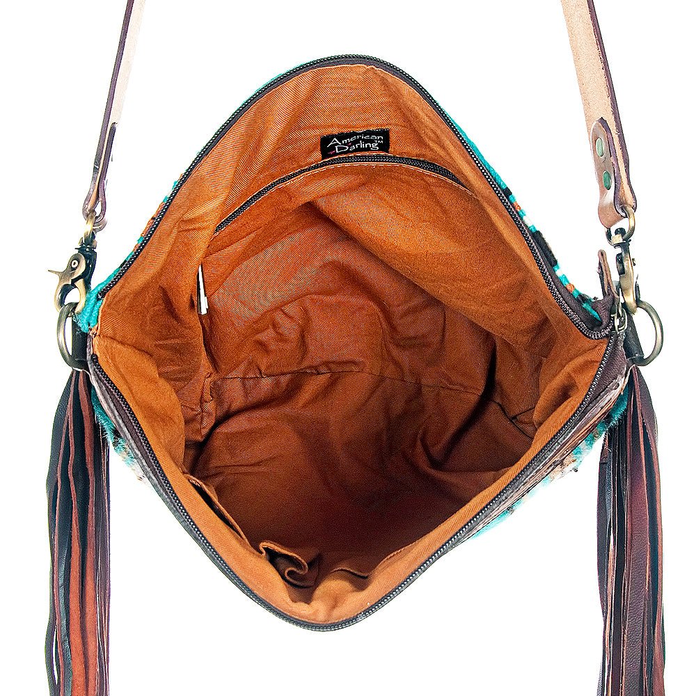 American Darling Signature Crossbody Hand Tooled Saddle Blanket Genuine Leather Women Bag Western Handbag Purse