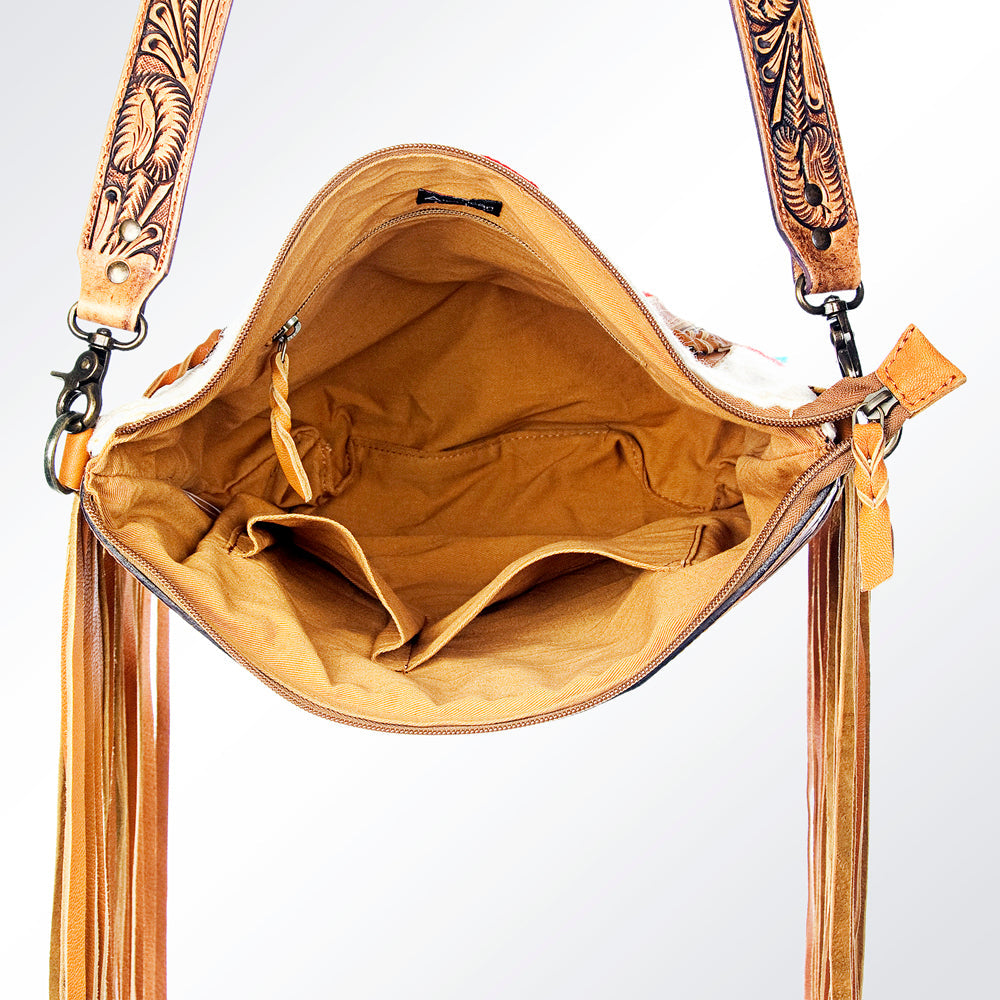 American Darling ADBGZ172G Signature Crossbody Hand Tooled Saddle Blanket Genuine Leather Women Bag Western Handbag Purse