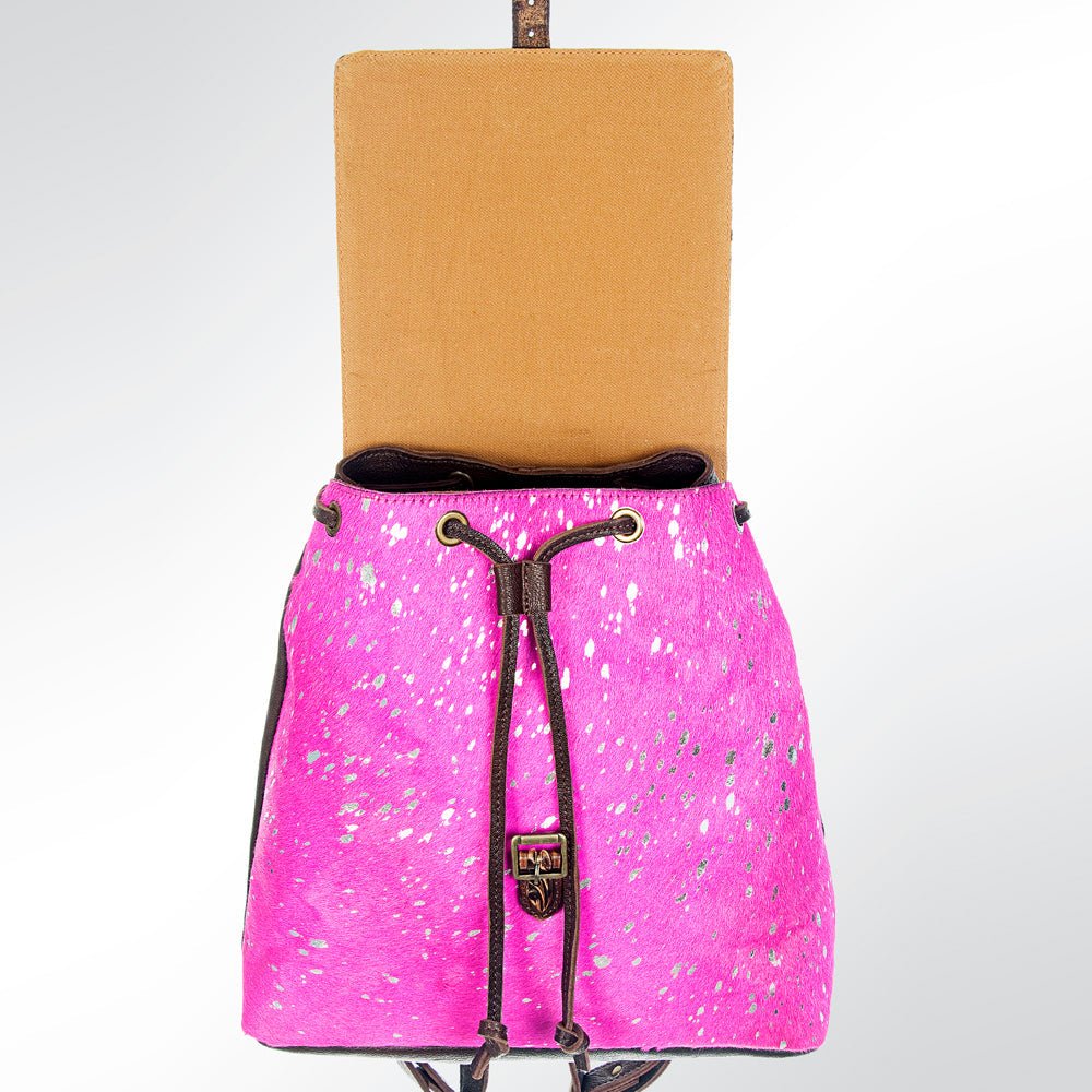 American Darling Hand Tooled Hair On Genuine Leather Women Bag Western Handbag Purse