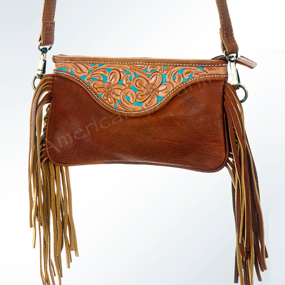 American Darling Small Crossbody Hand Tooled Hair On Genuine Leather Women Bag Western Handbag Purse