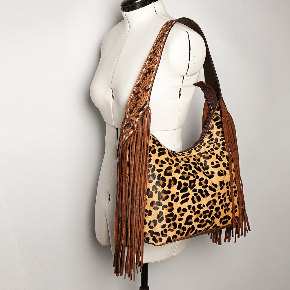 American Darling Hobo Hair On Genuine Leather Women Bag Western Handbag Purse