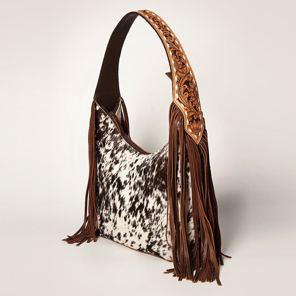 American Darling Hobo Hair On Genuine Leather Women Bag Western Handbag Purse