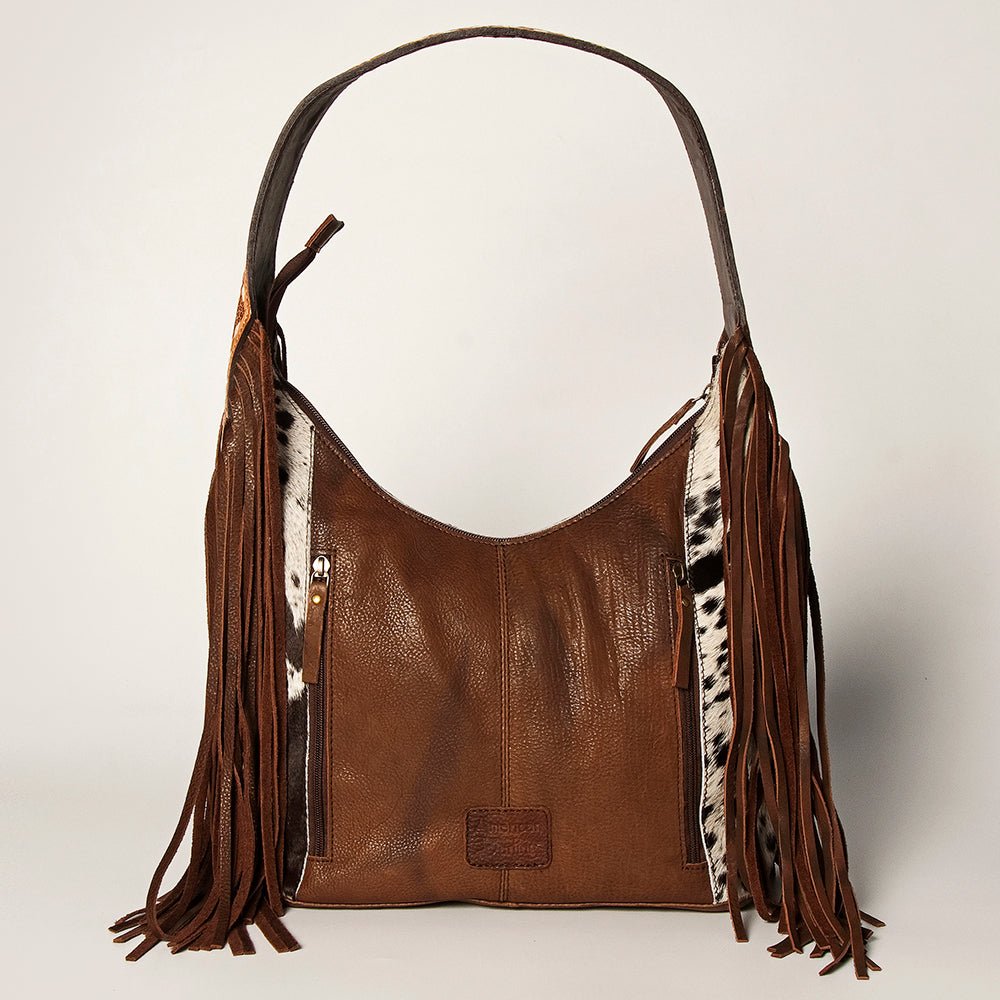 American Darling Hobo Hair On Genuine Leather Women Bag Western Handbag Purse