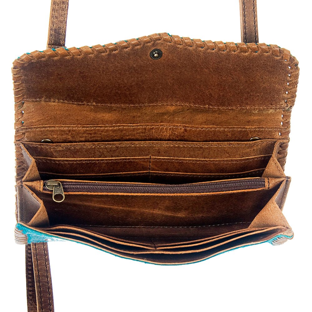 American Darling ADBG514BR Small Crossbody Hand Tooled Genuine Leather Women Bag Western Handbag Purse