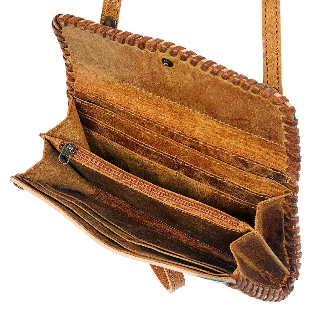 American Darling ADBG514BR Small Crossbody Hand Tooled Genuine Leather Women Bag Western Handbag Purse