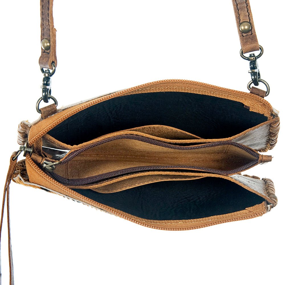 American Darling ADBG535BR Wallet Hand Tooled Genuine Leather Women Bag Western Handbag Purse