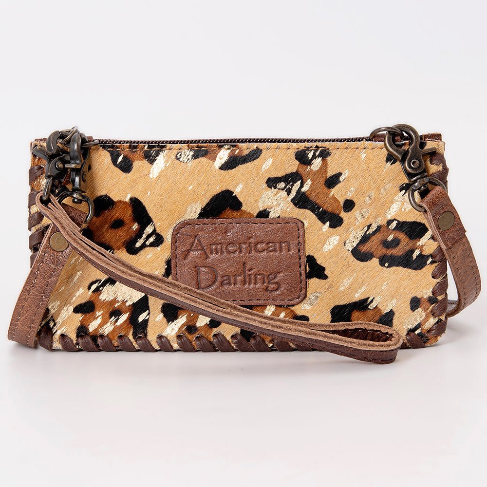 American Darling ADBG535BR Wallet Hand Tooled Genuine Leather Women Bag Western Handbag Purse