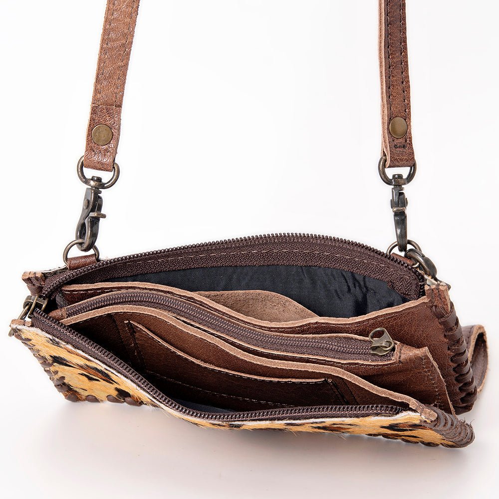 American Darling ADBG535BR Wallet Hand Tooled Genuine Leather Women Bag Western Handbag Purse