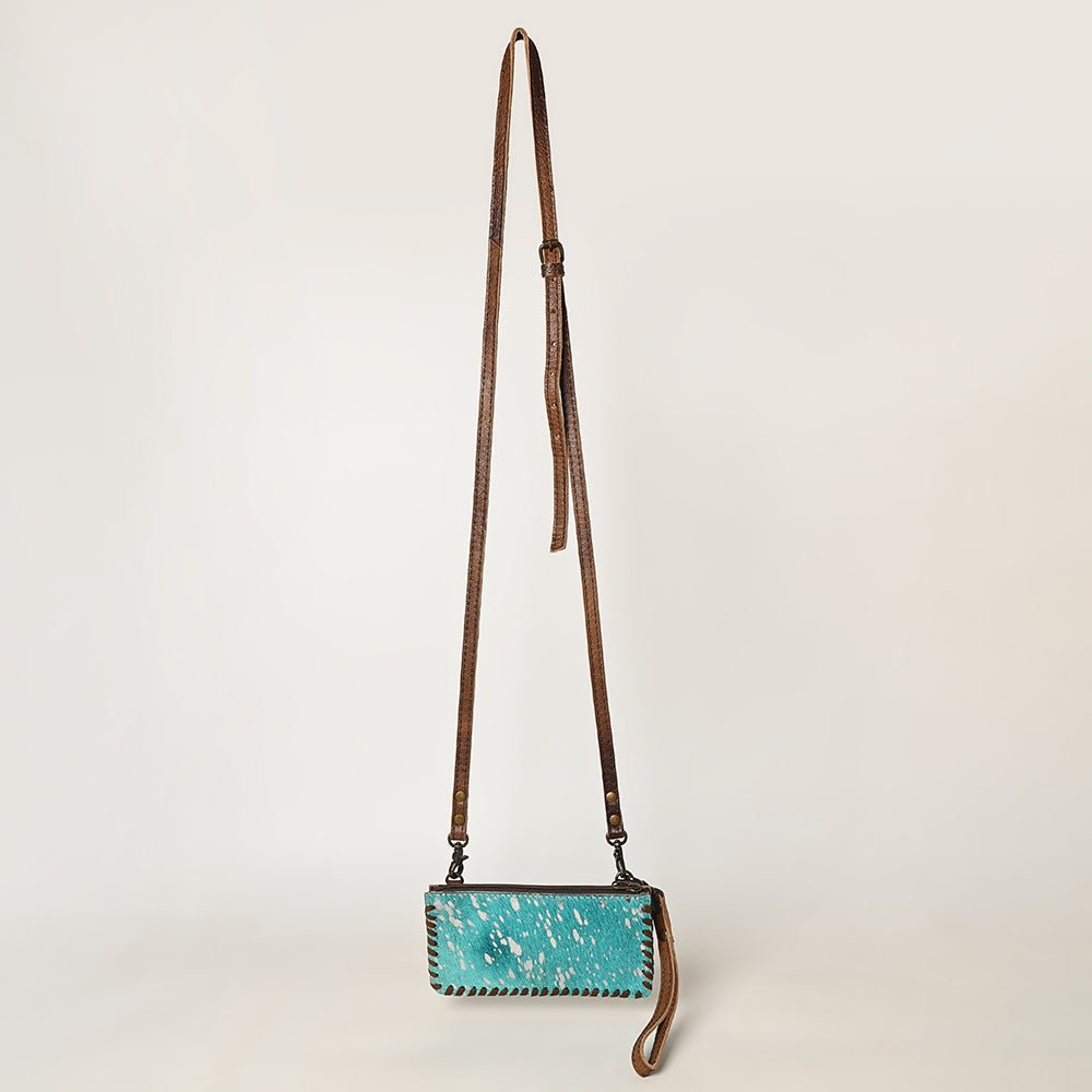 American Darling ADBG535BR Wallet Hand Tooled Genuine Leather Women Bag Western Handbag Purse