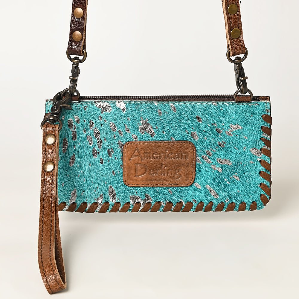 American Darling ADBG535BR Wallet Hand Tooled Genuine Leather Women Bag Western Handbag Purse