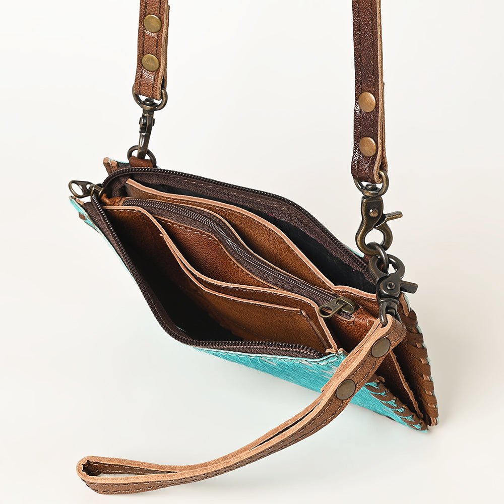 American Darling ADBG535BR Wallet Hand Tooled Genuine Leather Women Bag Western Handbag Purse