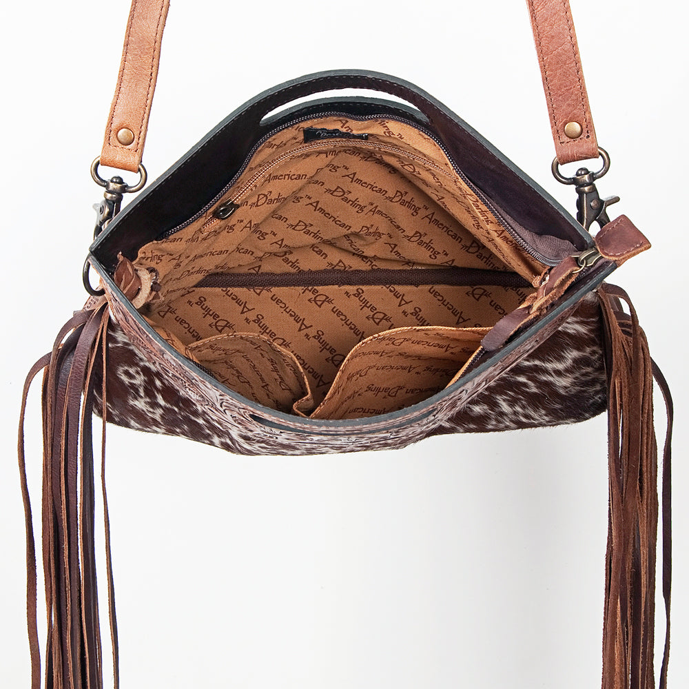 American Darling Clutch Hand Tooled Hair on Genuine Leather Western Women Bag Handbag Purse | Purses for Cute