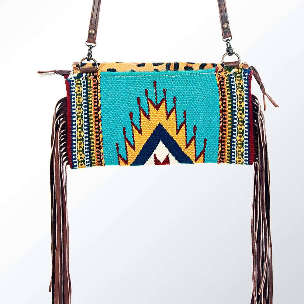 American Darling ADBG344C-CHE Cross Body Saddle Blanket Hair On Genuine Leather Women Bag Western Handbag Purse
