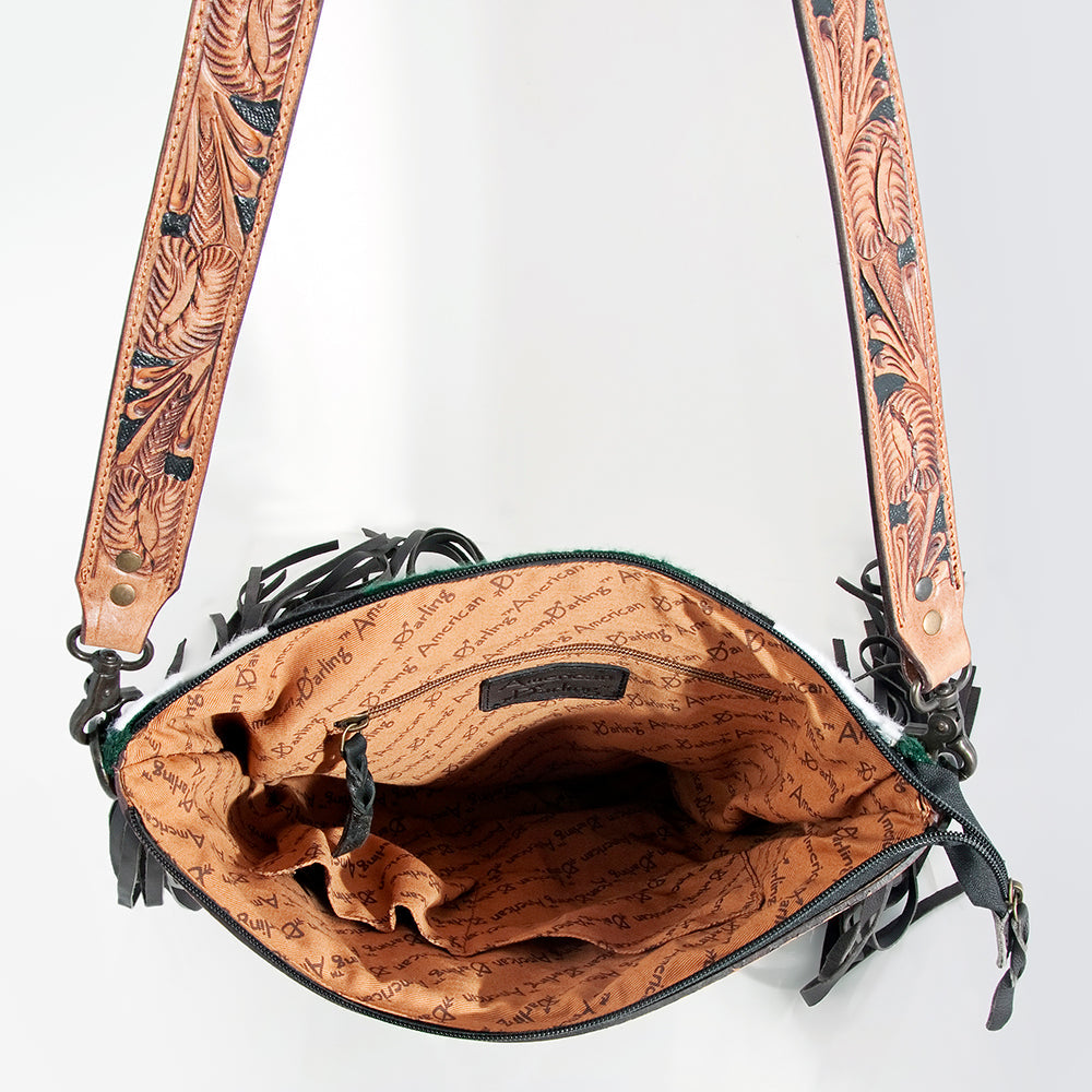 American Darling ADBGZ225 Signature Crossbody Hand Tooled Saddle Blanket Genuine Leather Women Bag Western Handbag Purse