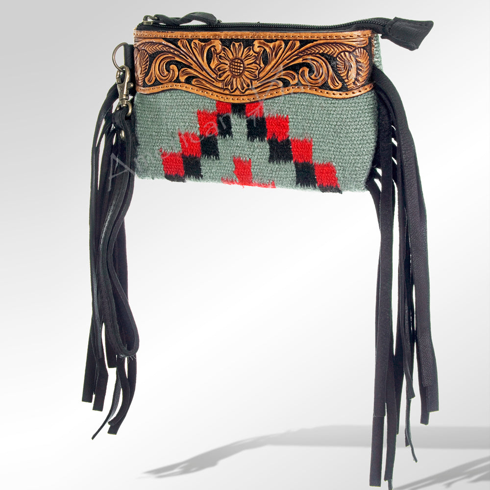 American Darling ADBGZ232 Wallet Hand Tooled Saddle Blanket Genuine Leather Women Bag Western Handbag Purse