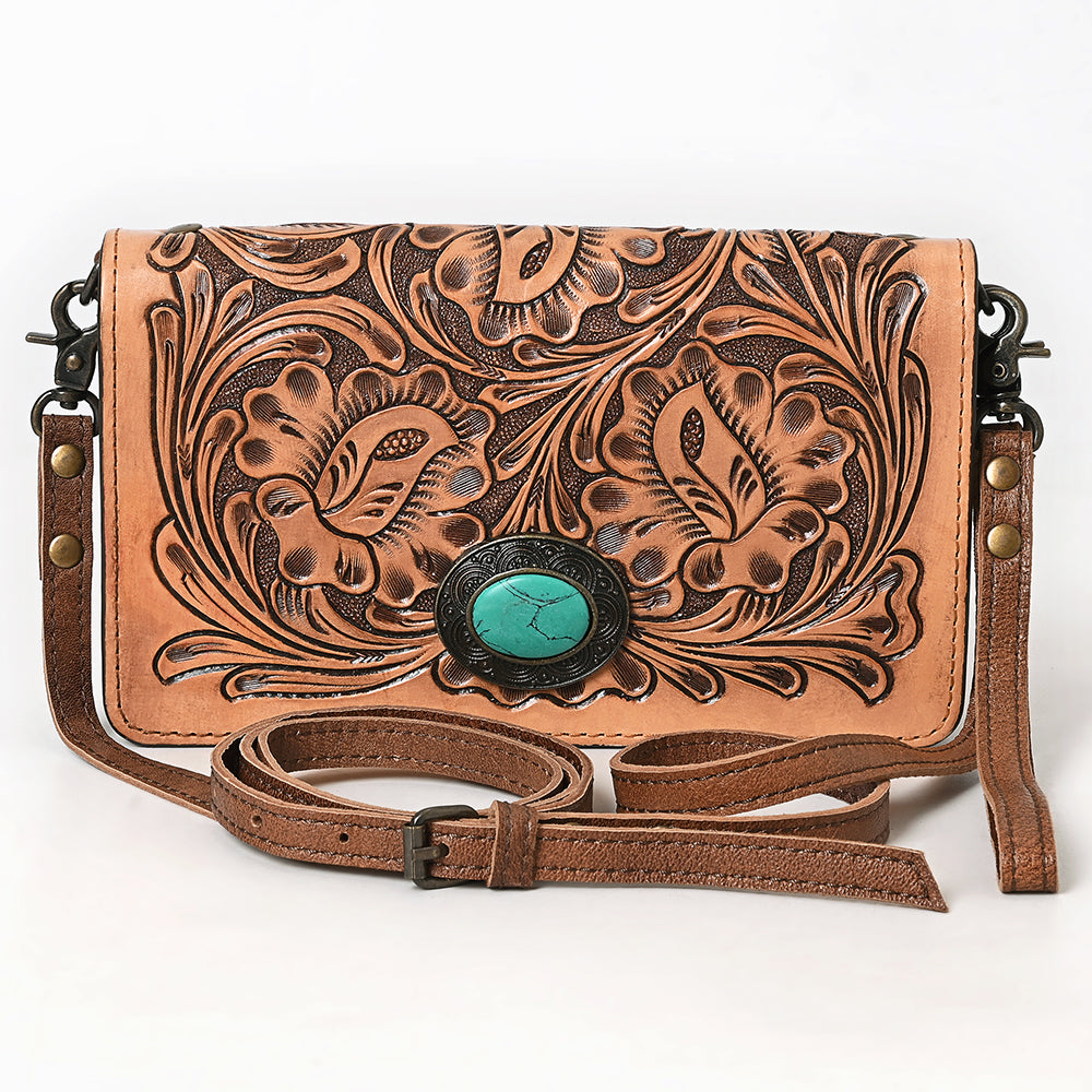 American Darling ADBG544 Wallet Hand Tooled Genuine Leather Women Bag Western Handbag Purse