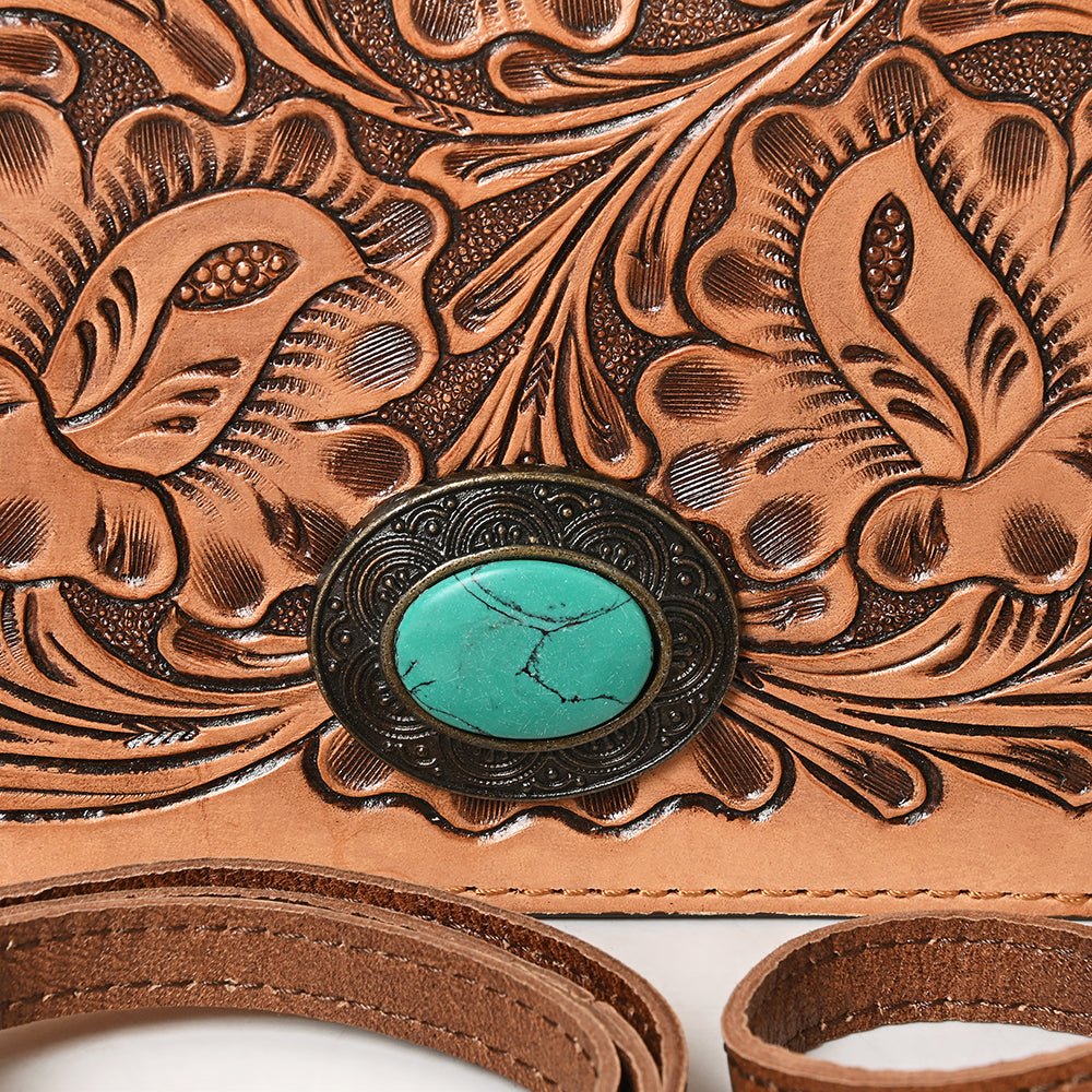 American Darling ADBG544 Wallet Hand Tooled Genuine Leather Women Bag Western Handbag Purse