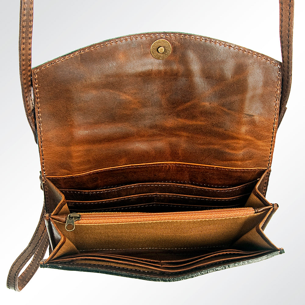 ADBG557DAR1 American Darling Hand Tooled Saddle Blanket Genuine Leather Women Bag Western Handbag Purse