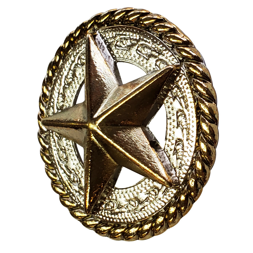 1 1/4 In Hilason Western Horse Star Screw Back 2 Tone Finishing tackHeadstall Saddle Concho